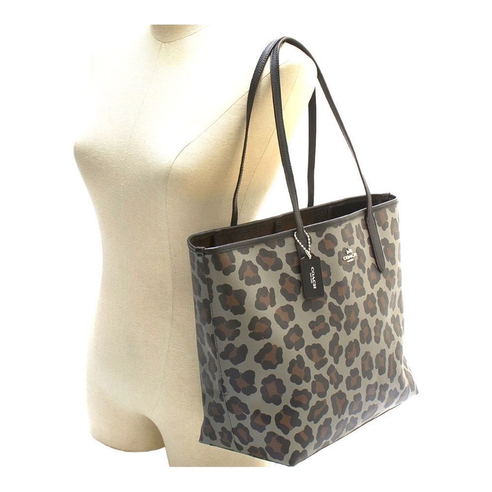 Coach Grey Ocelot City Tote